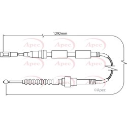 Handbrake Cable APEC CAB1155 OE Ref 7201624
