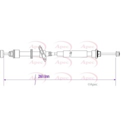 Handbrake Cable APEC CAB1156 OE Ref 1425834