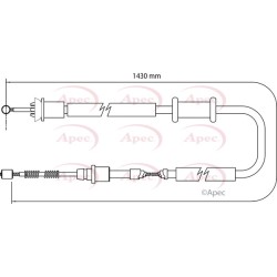 Handbrake Cable APEC CAB1159 OE Ref 9S512A603AA