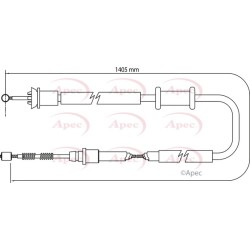 Handbrake Cable APEC CAB1160 OE Ref 9S512A603BA