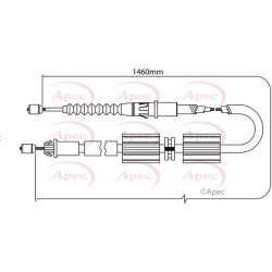 Handbrake Cable APEC CAB1162 OE Ref 1038834