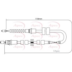 Handbrake Cable APEC CAB1163 OE Ref 1117105
