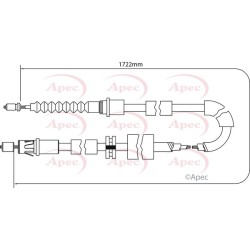 Handbrake Cable APEC CAB1164 OE Ref 1117106