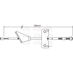Handbrake Cable APEC CAB1165 OE Ref 597600X930