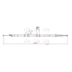 Handbrake Cable APEC CAB1166 OE Ref 597700X930