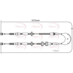 Handbrake Cable APEC CAB1167 OE Ref 1644434