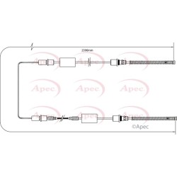 Handbrake Cable APEC CAB1171 OE Ref 86VB2A604BE