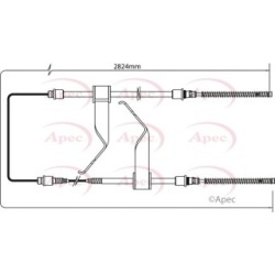 Handbrake Cable APEC CAB1172 OE Ref 6658706