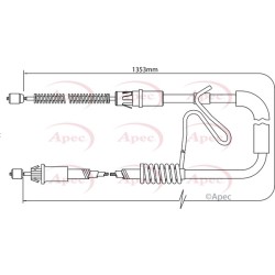 Handbrake Cable APEC CAB1174 OE Ref 7701478158