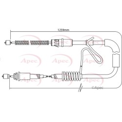 Handbrake Cable APEC CAB1176 OE Ref 4077635
