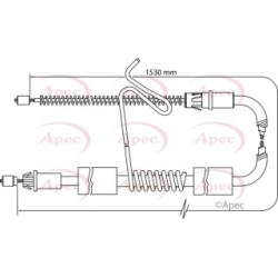 Handbrake Cable APEC CAB1177 OE Ref 4116932