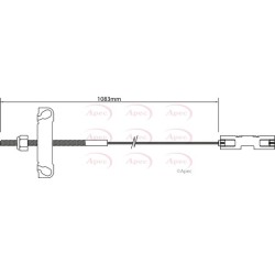 Handbrake Cable APEC CAB1182 OE Ref 4060871