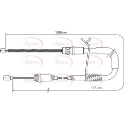 Handbrake Cable APEC CAB1187 OE Ref 4059364