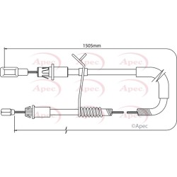 Handbrake Cable APEC CAB1190 OE Ref 1734695