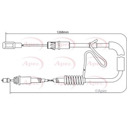Handbrake Cable APEC CAB1191 OE Ref 1734689