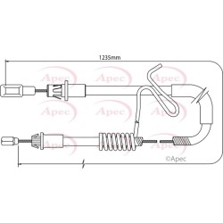 Handbrake Cable APEC CAB1192 OE Ref 1388278