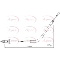Handbrake Cable APEC CAB1193 OE Ref 1388273