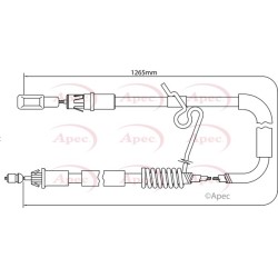 Handbrake Cable APEC CAB1197 OE Ref 1388275