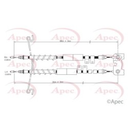 Handbrake Cable APEC CAB1202 OE Ref 5135369