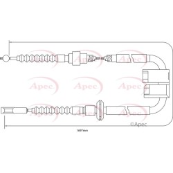 Handbrake Cable APEC CAB1205 OE Ref 4B0609721M