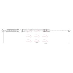 Handbrake Cable APEC CAB1206 OE Ref 8J0609722E APEC