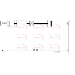 Handbrake Cable APEC CAB1209 OE Ref 34406770602