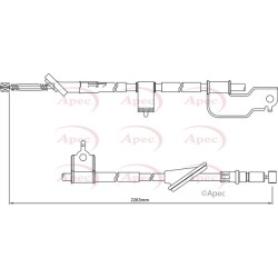 Handbrake Cable APEC CAB1215 OE Ref 47510S9A023