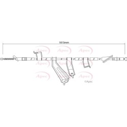 Handbrake Cable APEC CAB1218 OE Ref 47560SWA013