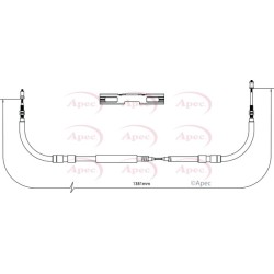 Handbrake Cable APEC CAB1223 OE Ref 4683286AB