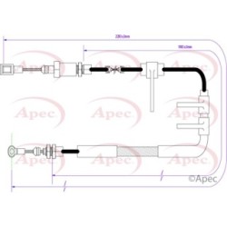 Handbrake Cable APEC CAB1224 OE Ref 474627
