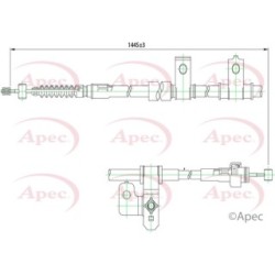 Handbrake Cable APEC CAB1225 OE Ref 597602C300