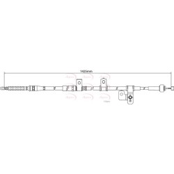 Handbrake Cable APEC CAB1227 OE Ref 597602C320 APEC
