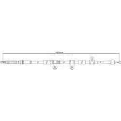 Handbrake Cable APEC CAB1228 OE Ref 597702C320