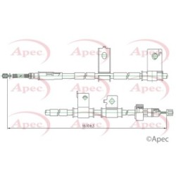 Handbrake Cable APEC CAB1229 OE Ref 597601K300