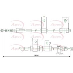 Handbrake Cable APEC CAB1230 OE Ref 597701J300
