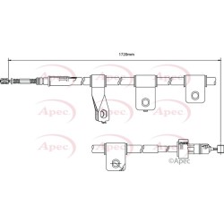 Handbrake Cable APEC CAB1233 OE Ref 5976017510