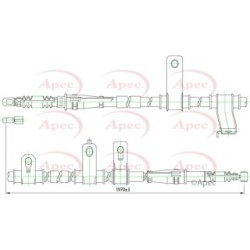 Handbrake Cable APEC CAB1234 OE Ref 597702B550DS