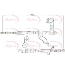 Handbrake Cable APEC CAB1237 OE Ref 597602E600