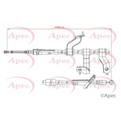 Handbrake Cable APEC CAB1238 OE Ref 597702E600