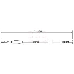 Handbrake Cable APEC CAB1243 OE Ref 504347501