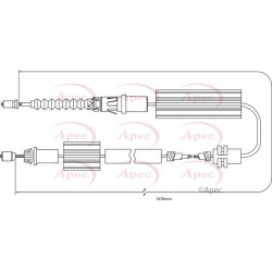 Handbrake Cable APEC CAB1244 OE Ref C2S4576