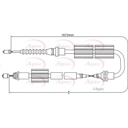 Handbrake Cable APEC CAB1245 OE Ref C2S20569