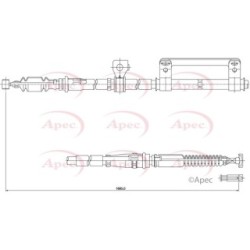Handbrake Cable APEC CAB1248 OE Ref 0K2A244410F