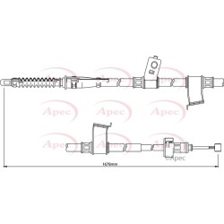 Handbrake Cable APEC CAB1250 OE Ref 597701H400