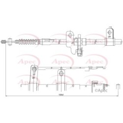 Handbrake Cable APEC CAB1252 OE Ref 5976007300