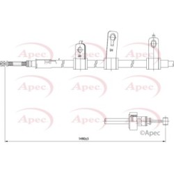 Handbrake Cable APEC CAB1253 OE Ref 5976007010