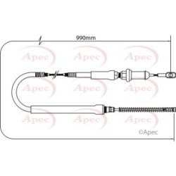 Handbrake Cable APEC CAB1260 OE Ref SPB500200
