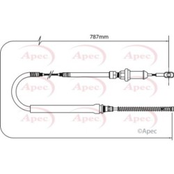 Handbrake Cable APEC CAB1262 OE Ref SPB101540