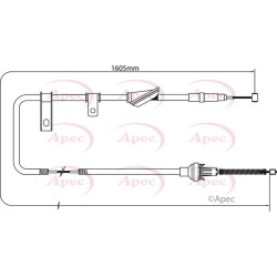 Handbrake Cable APEC CAB1265 OE Ref SPB000190A