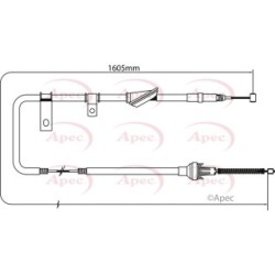Handbrake Cable APEC CAB1266 OE Ref SPB000180A